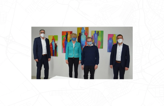 Geschäftsführung vvn IP SYSCON und geoGLIS bei der gemeinsamen Übergabe