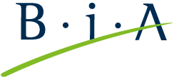 Logo von B.i.A. mit stilisiertem Schriftzug