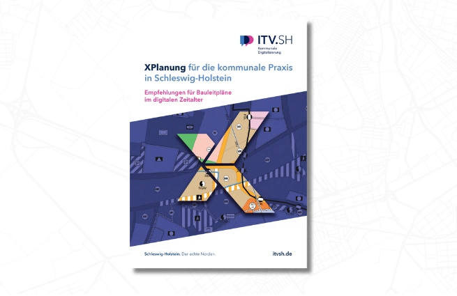 Titelseite der Arbeitshilfe „XPlanung für die kommunale Praxis in Schleswig-Holstein“